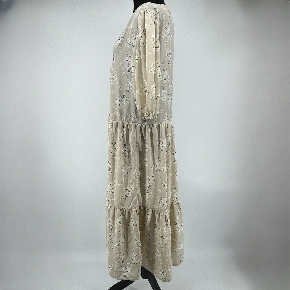 Ziani Couture dress beige garden